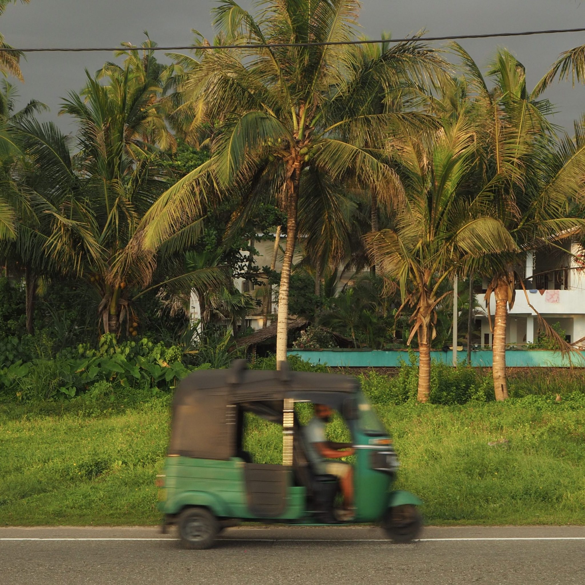 Moving tuktuk on a road